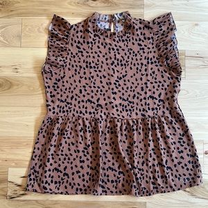 NWOT Leopard Print Flowy Lightweight Top | 2X